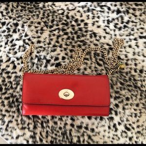 Red coach crossbody purse